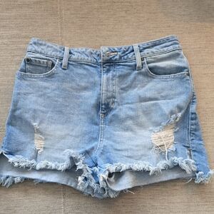 Guess Light Blue Distressed Jean Shorts Sz 29